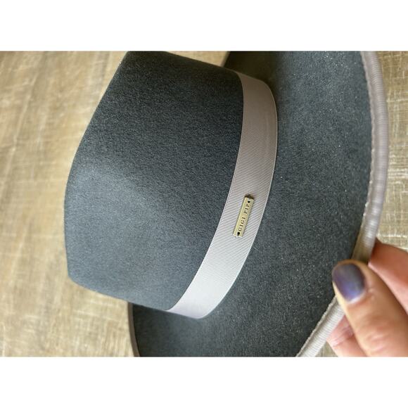 Gigi Pip Monroe Rancher Hat Womens 57 Gray 100% Australian Wool Wide Brim NWT main image 4